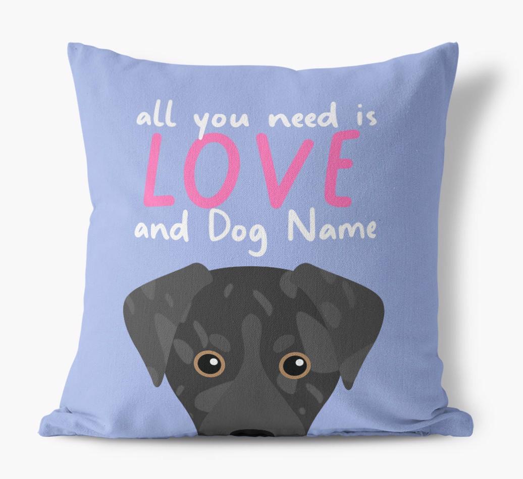 All You Need Is Love: Personalized {breedFullName} Canvas Pillow