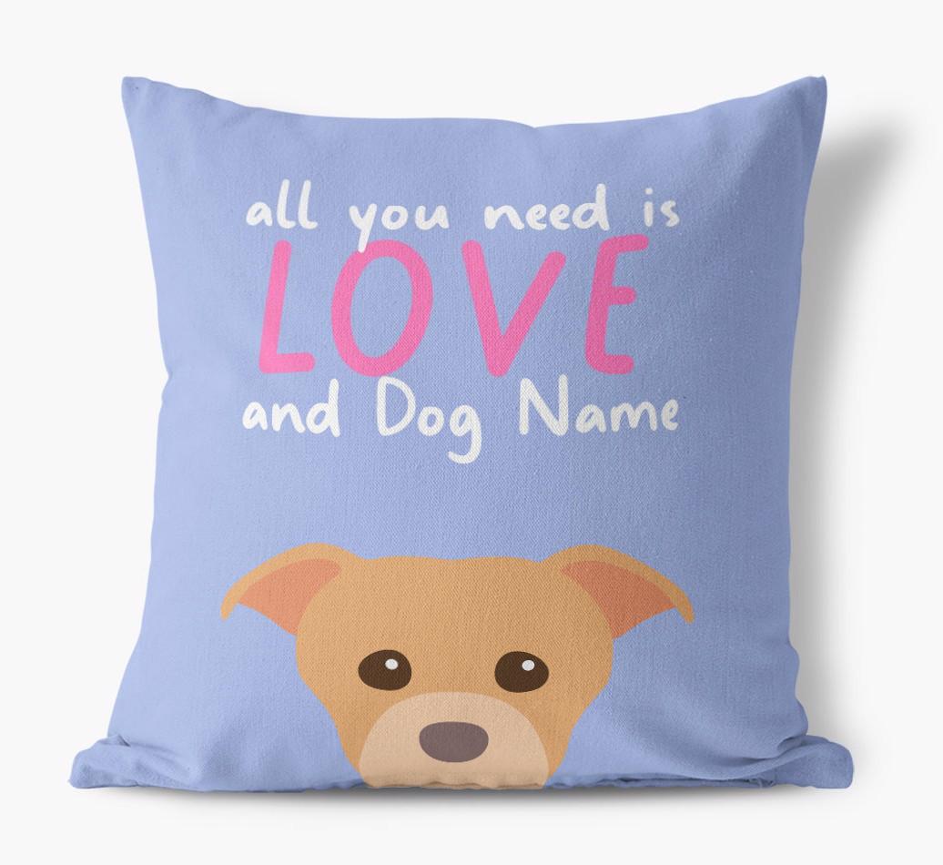 All You Need Is Love: Personalized {breedFullName} Canvas Pillow