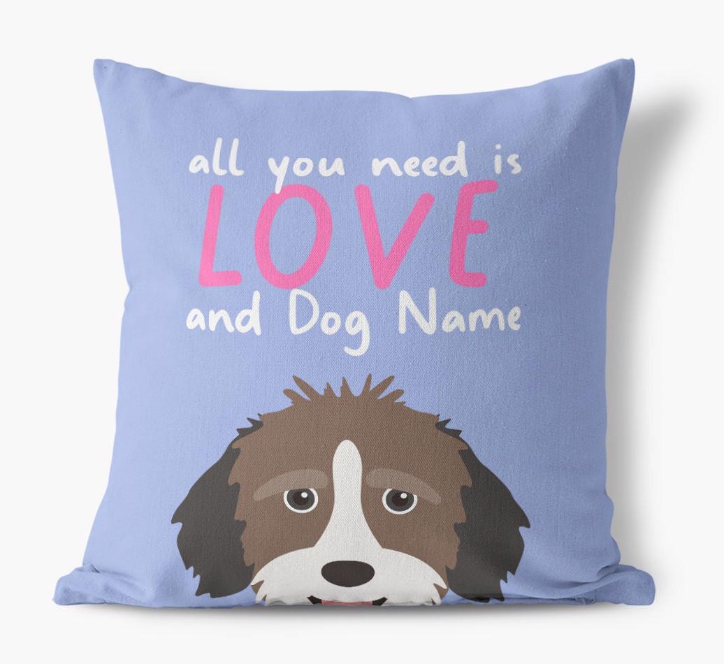 All You Need Is Love: Personalized {breedFullName} Canvas Pillow