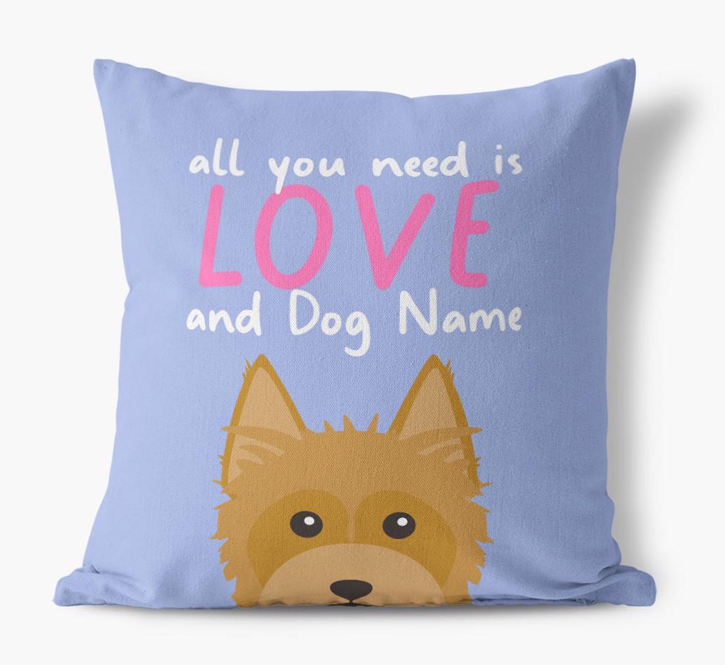 All You Need Is Love: Personalized {breedFullName} Canvas Pillow