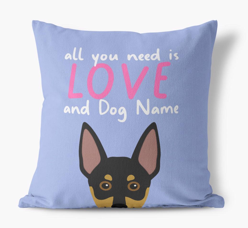 All You Need Is Love: Personalized {breedFullName} Canvas Pillow