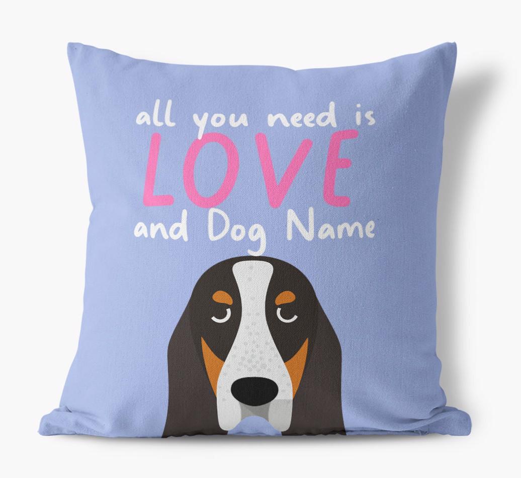 All You Need Is Love: Personalized {breedFullName} Canvas Pillow