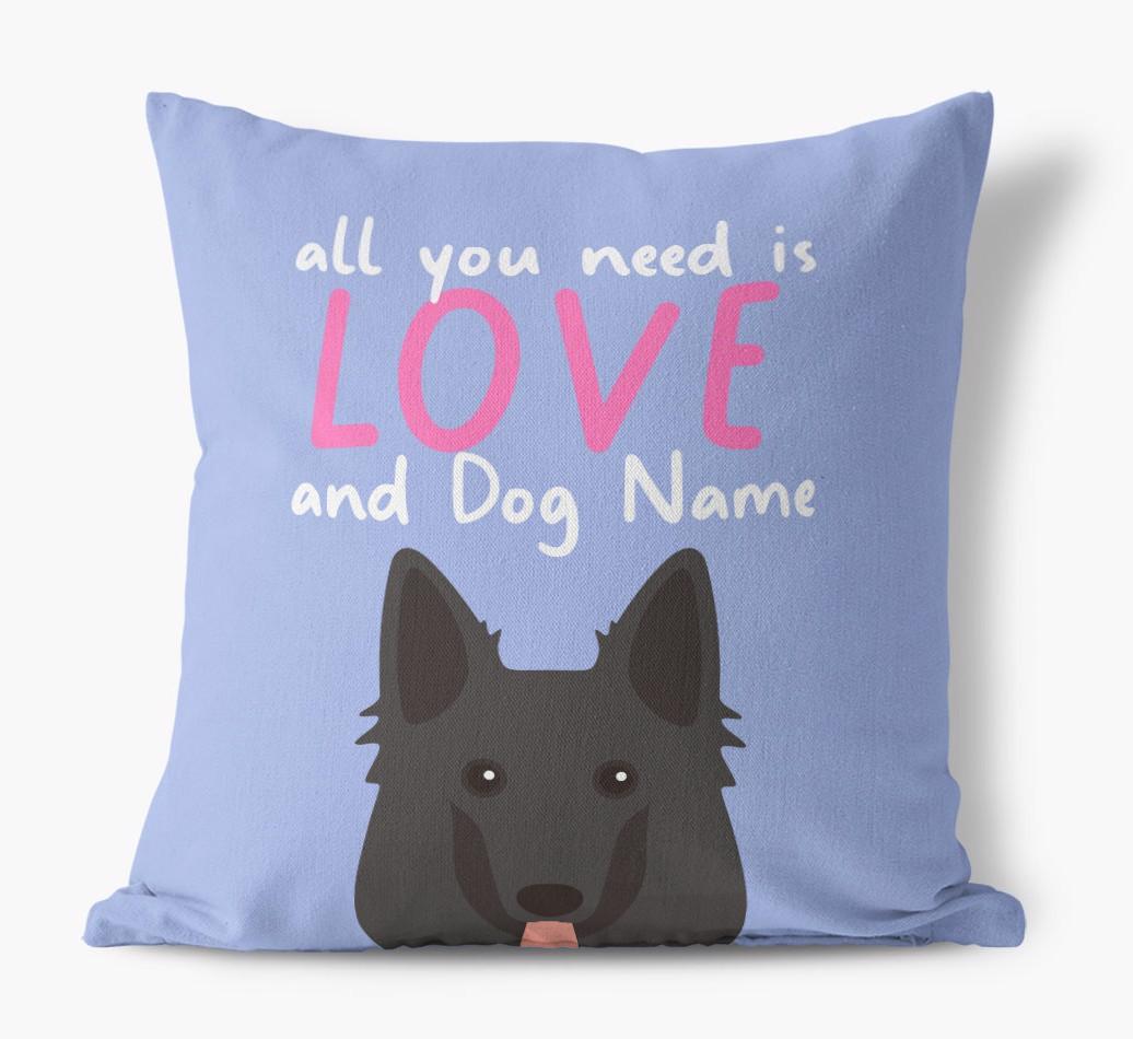 All You Need Is Love: Personalized {breedFullName} Canvas Pillow