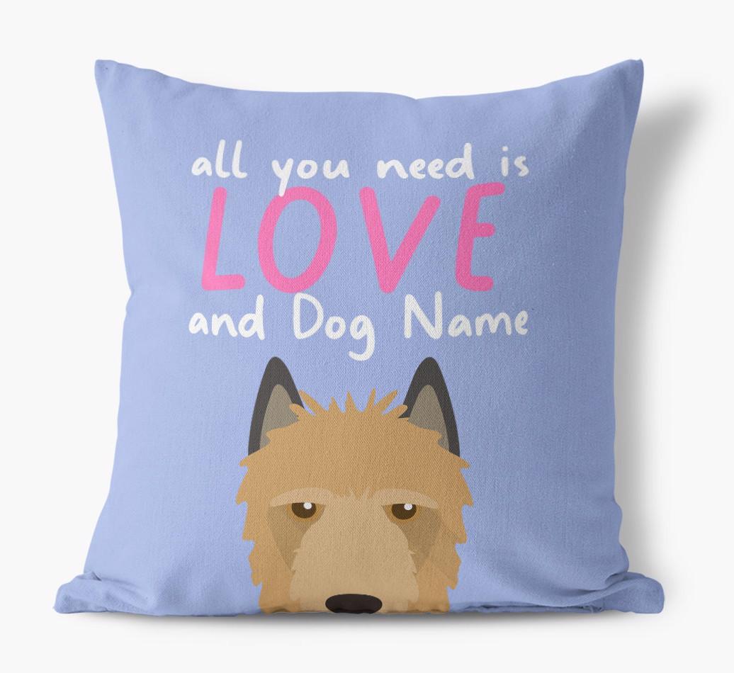 All You Need Is Love: Personalized {breedFullName} Canvas Pillow
