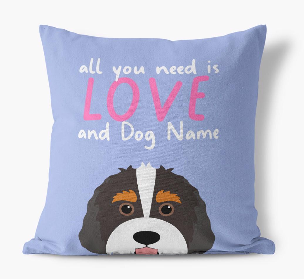 All You Need Is Love: Personalized {breedFullName} Canvas Pillow