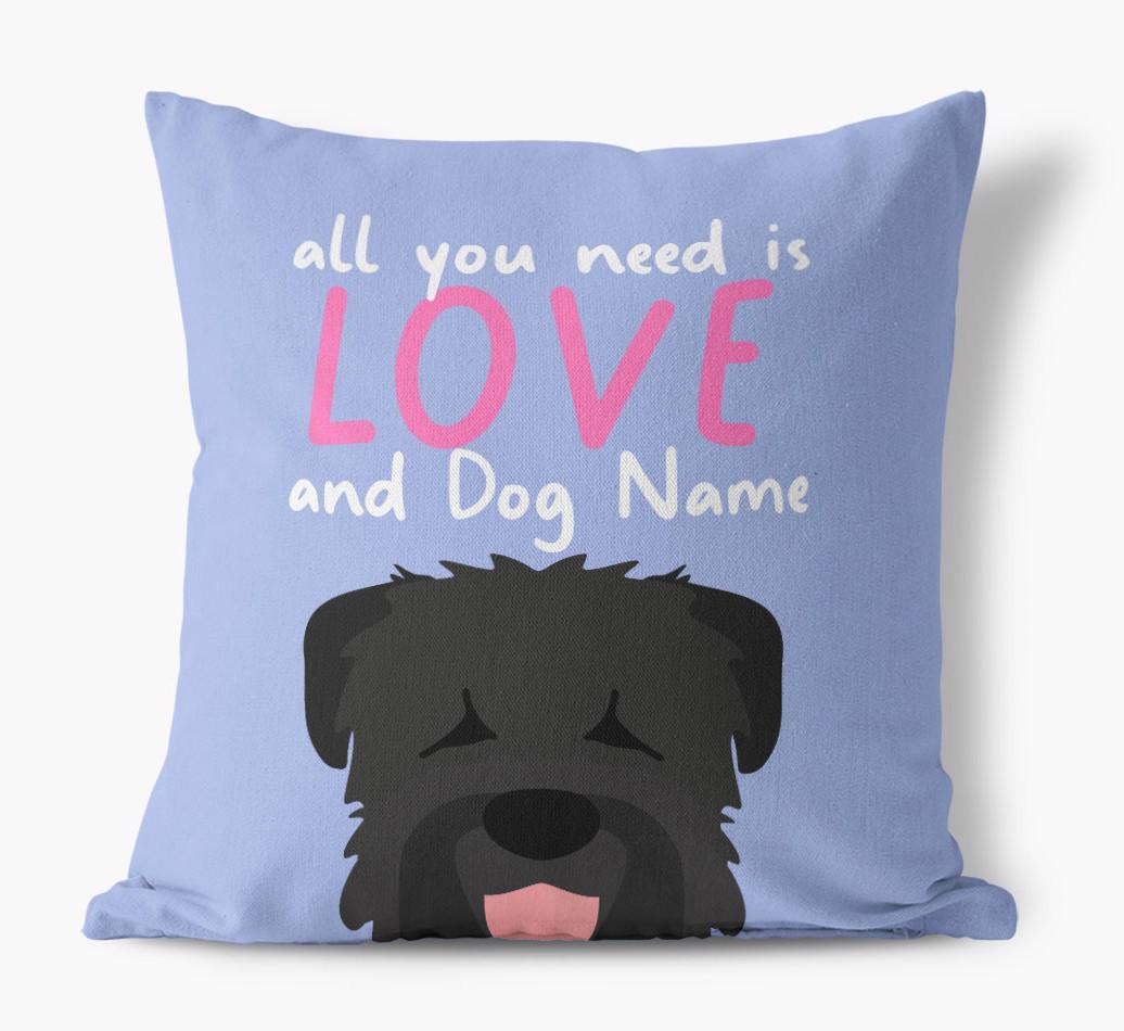 All You Need Is Love: Personalized {breedFullName} Canvas Pillow