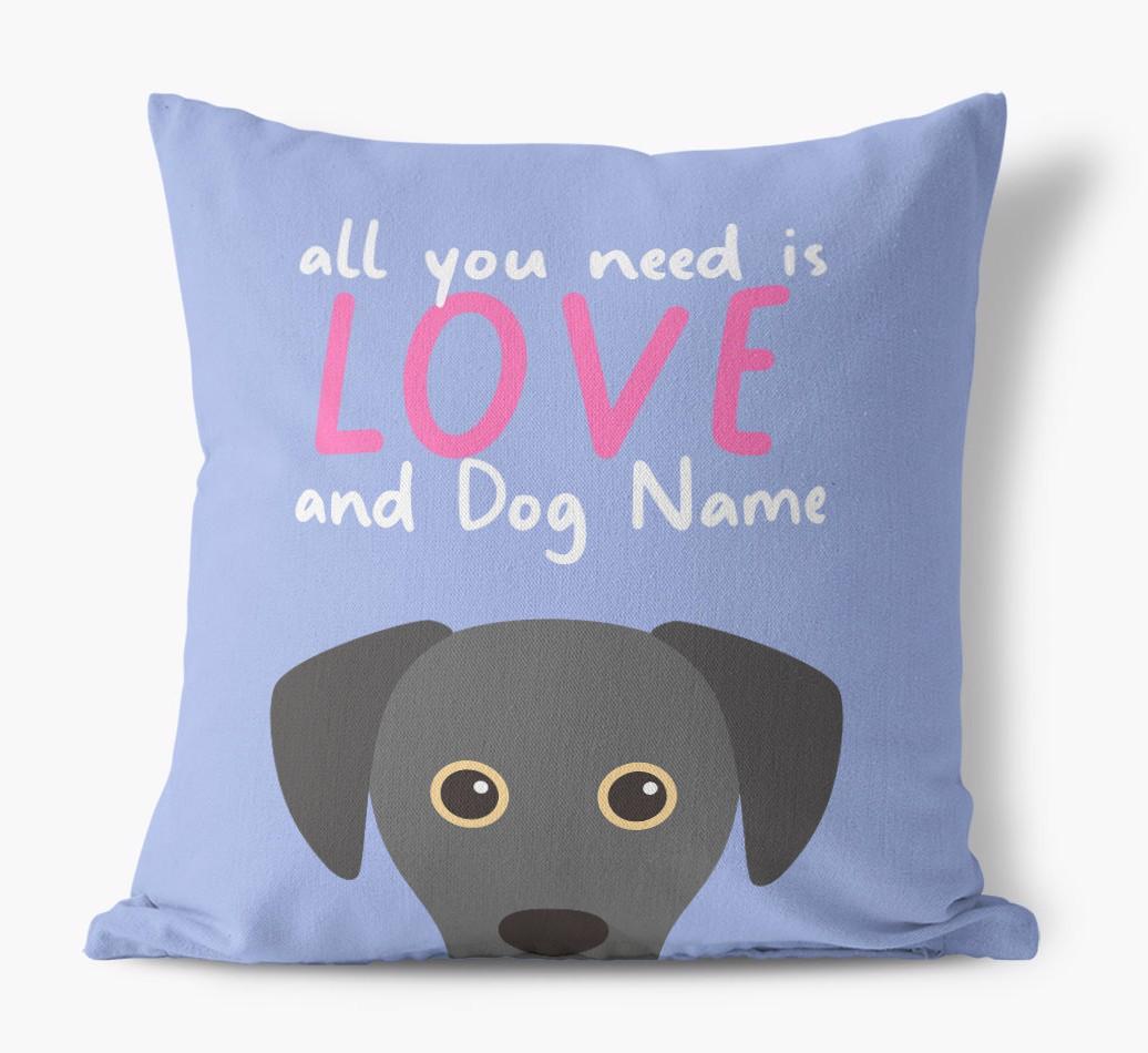 All You Need Is Love: Personalized {breedFullName} Canvas Pillow