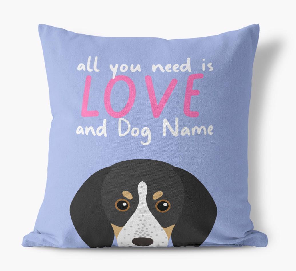 All You Need Is Love: Personalized {breedFullName} Canvas Pillow