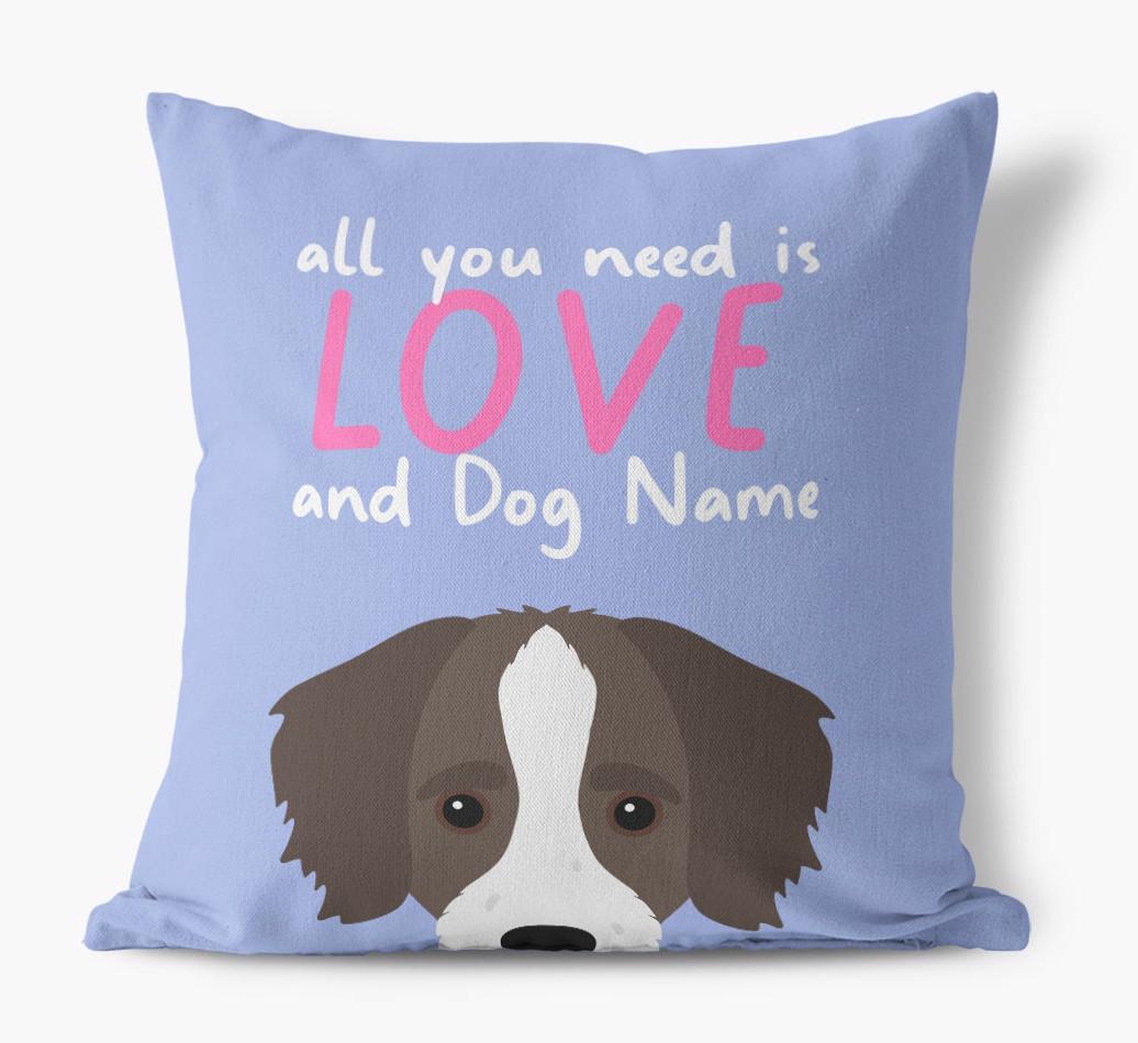 All You Need Is Love: Personalized {breedFullName} Canvas Pillow