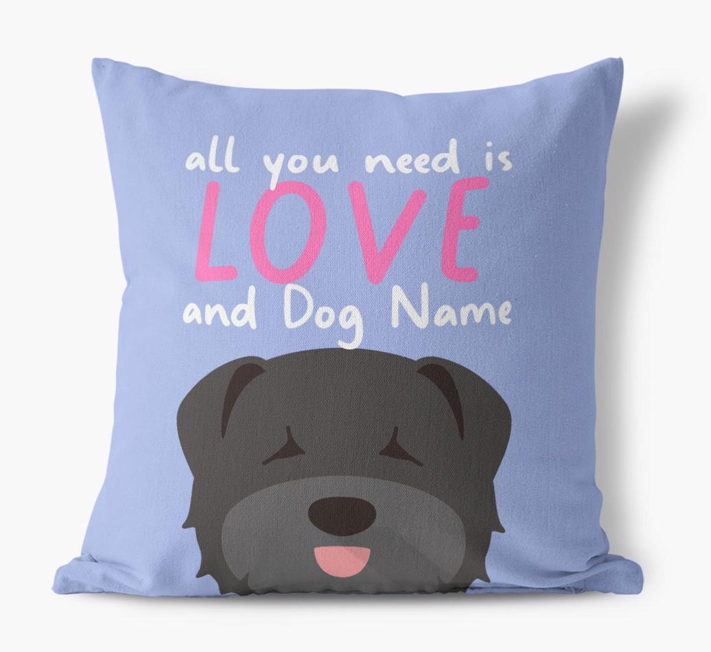 All You Need Is Love: Personalized {breedFullName} Canvas Pillow