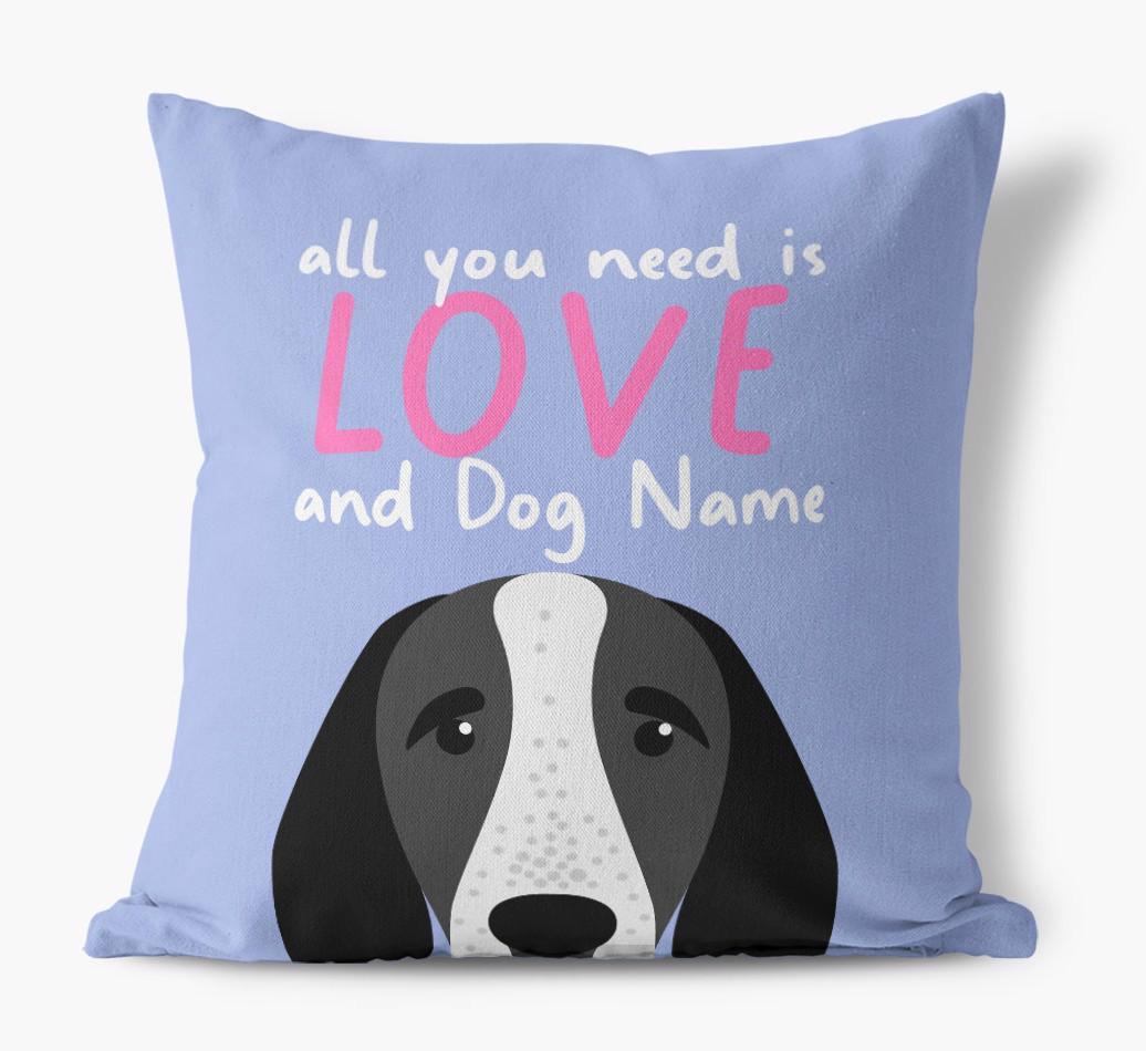All You Need Is Love: Personalized {breedFullName} Canvas Pillow