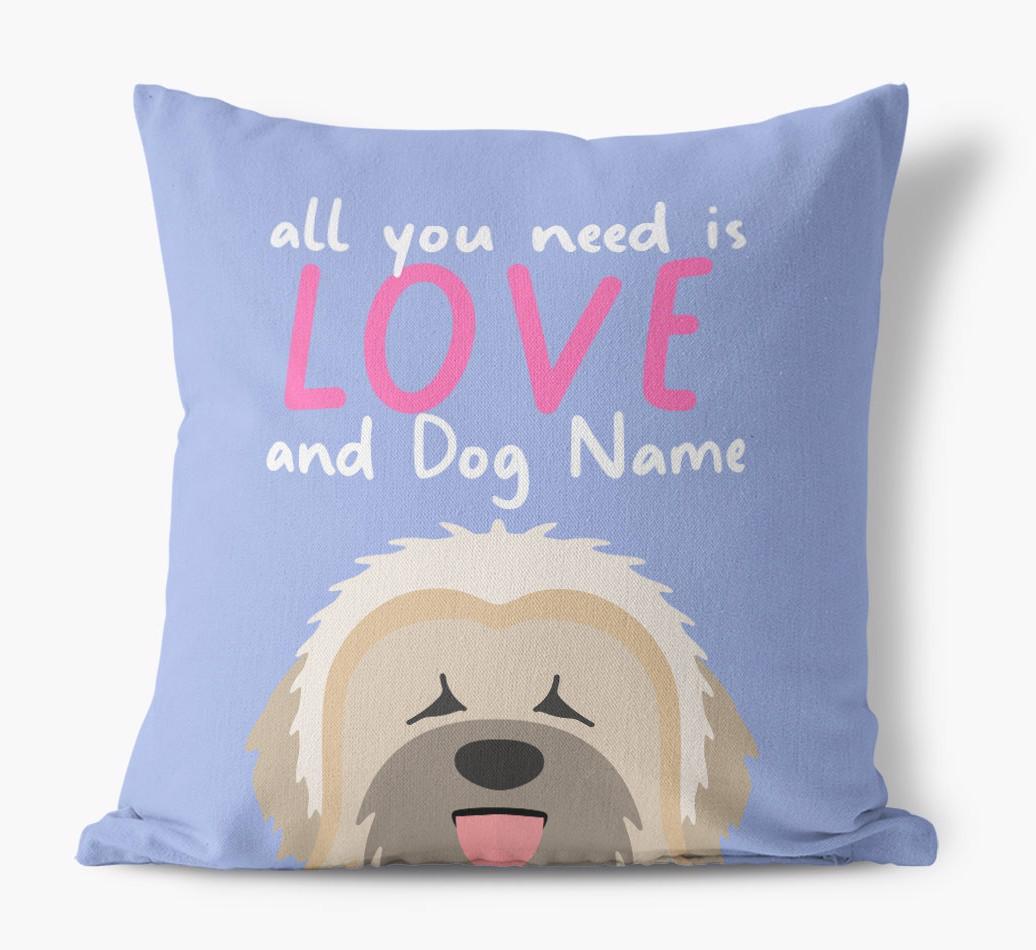 All You Need Is Love: Personalized {breedFullName} Canvas Pillow