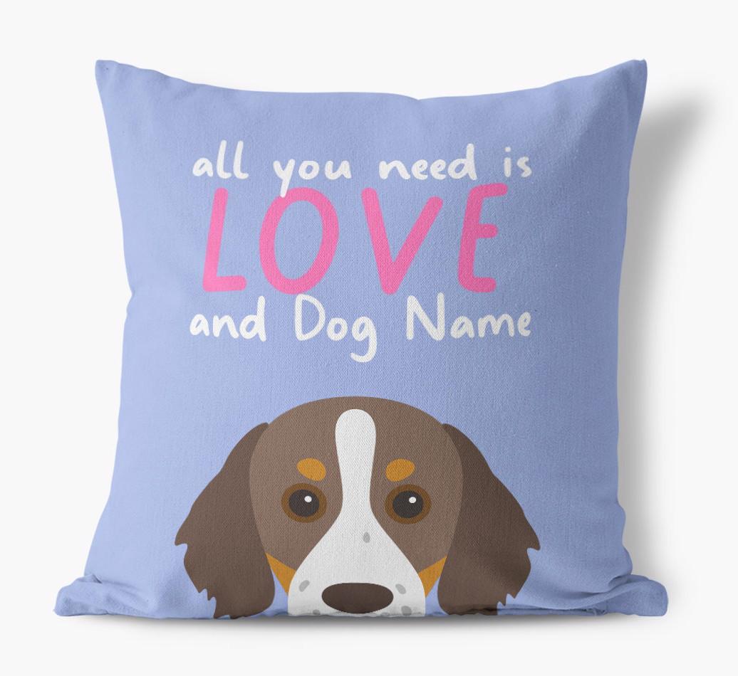 All You Need Is Love: Personalized {breedFullName} Canvas Pillow