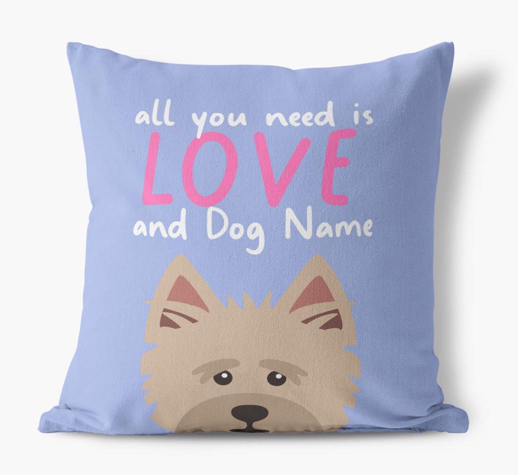 All You Need Is Love: Personalized {breedFullName} Canvas Pillow