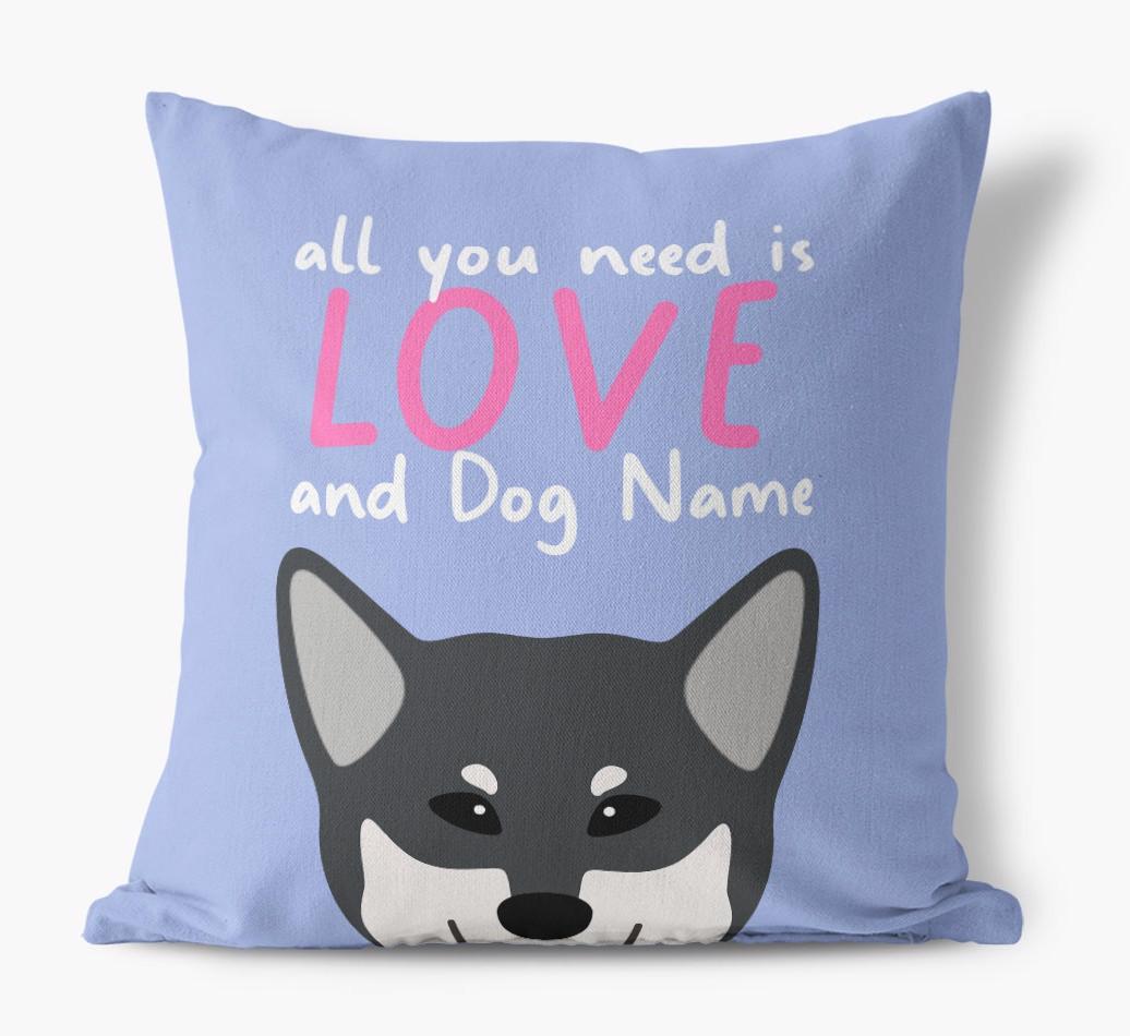 All You Need Is Love: Personalized {breedFullName} Canvas Pillow