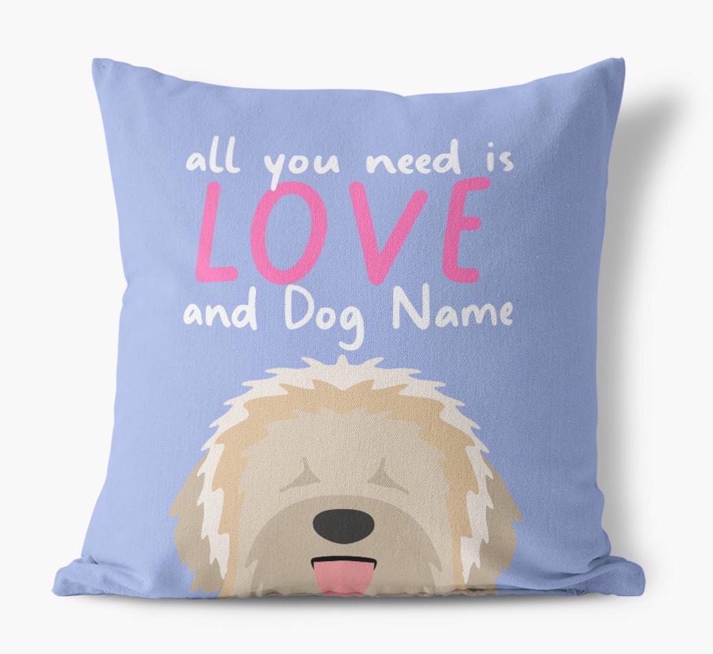 All You Need Is Love: Personalized {breedFullName} Canvas Pillow