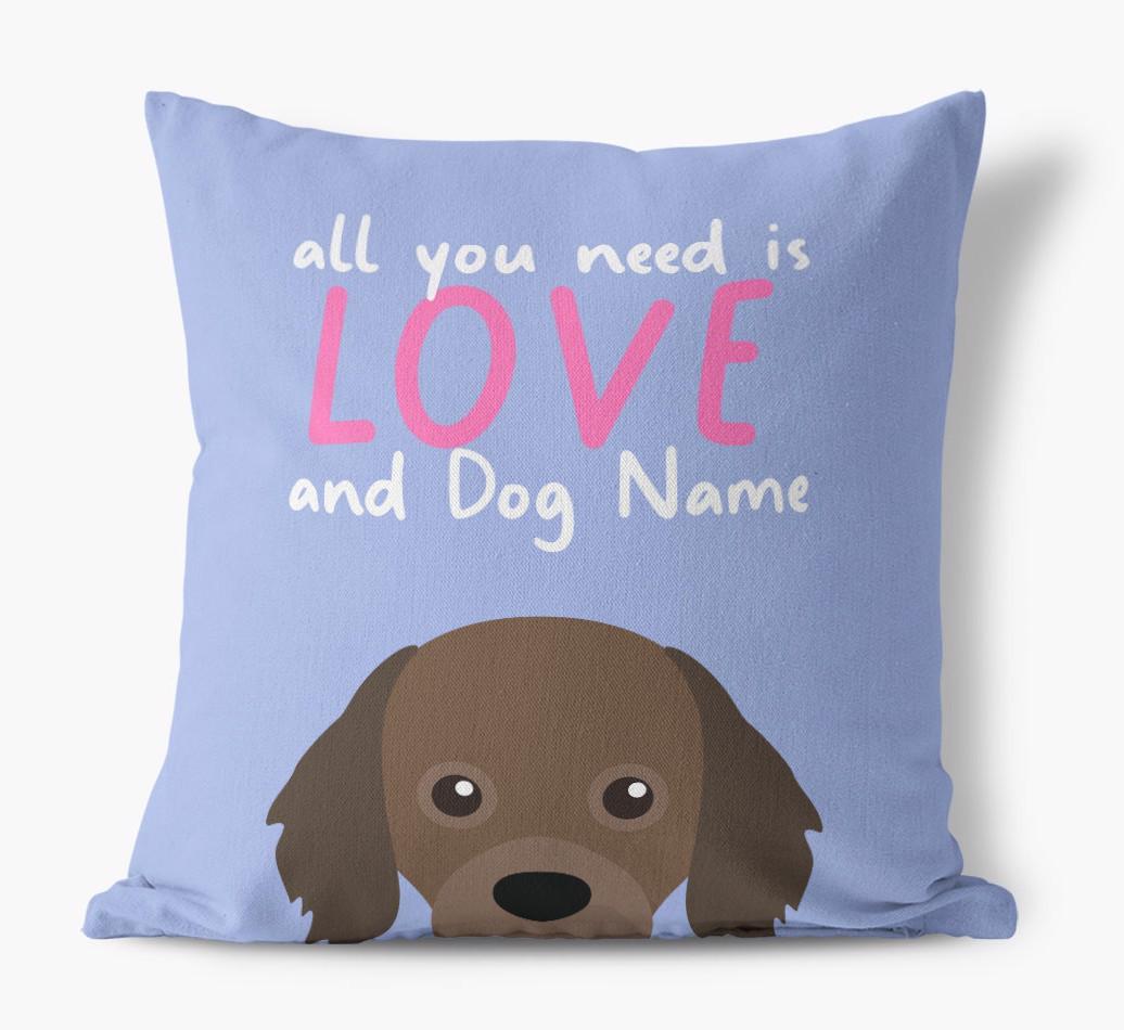 All You Need Is Love: Personalized {breedFullName} Canvas Pillow