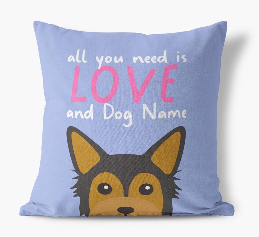 All You Need Is Love: Personalized {breedFullName} Canvas Pillow