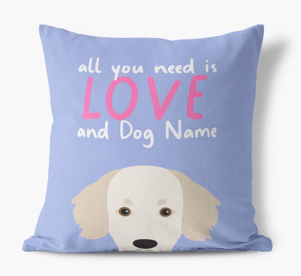 All You Need Is Love: Personalized {breedFullName} Canvas Pillow
