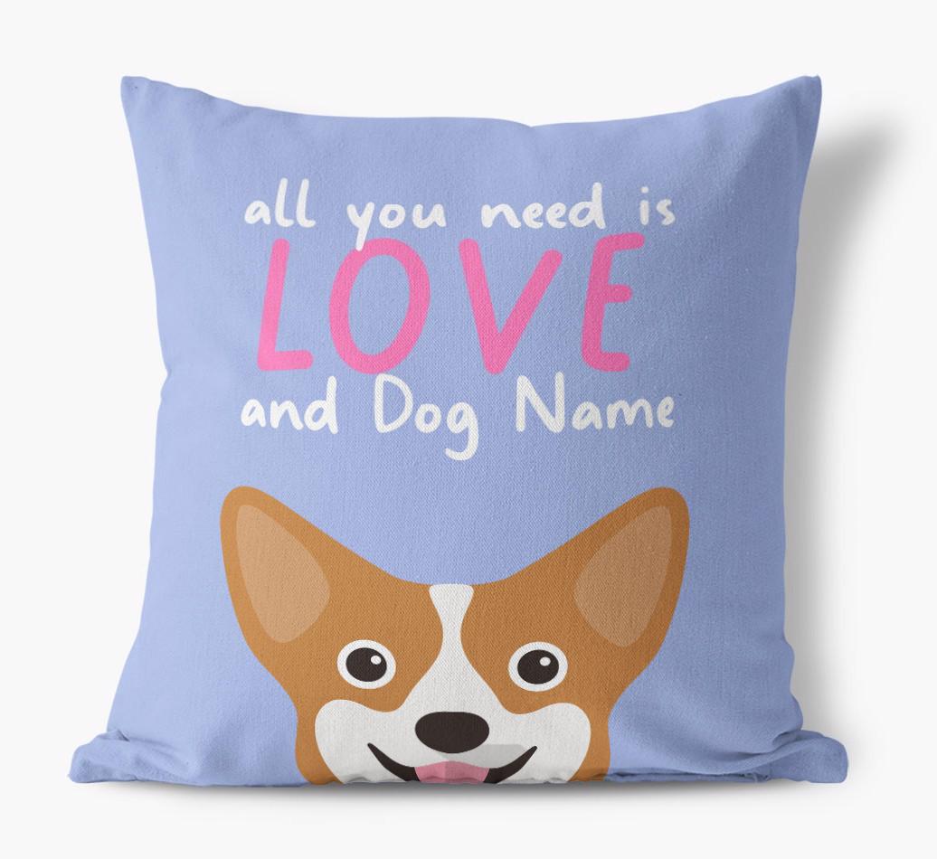 All You Need Is Love: Personalized {breedFullName} Canvas Pillow