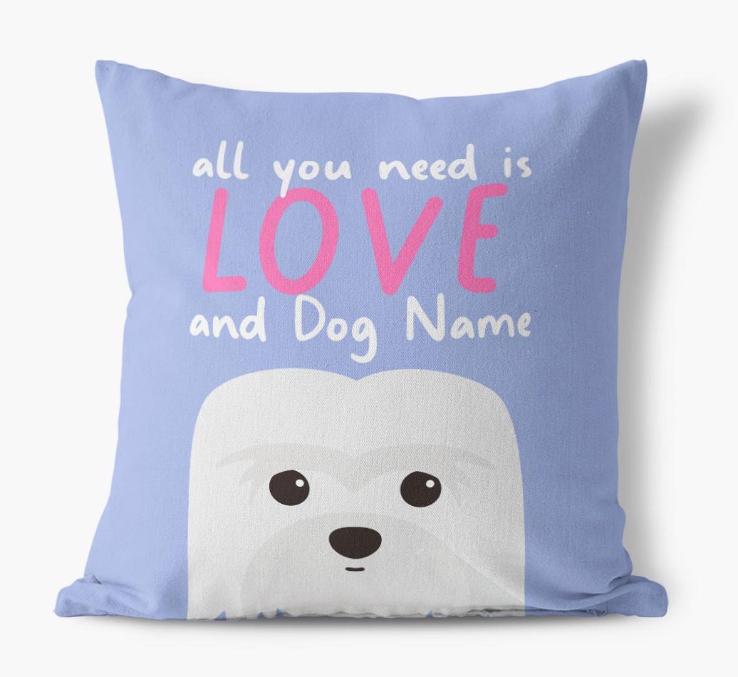 All You Need Is Love: Personalized {breedFullName} Canvas Pillow