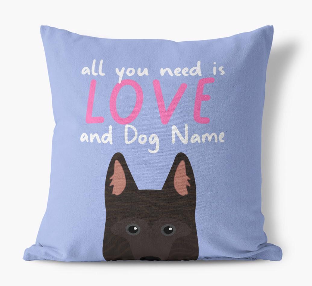 All You Need Is Love: Personalized {breedFullName} Canvas Pillow