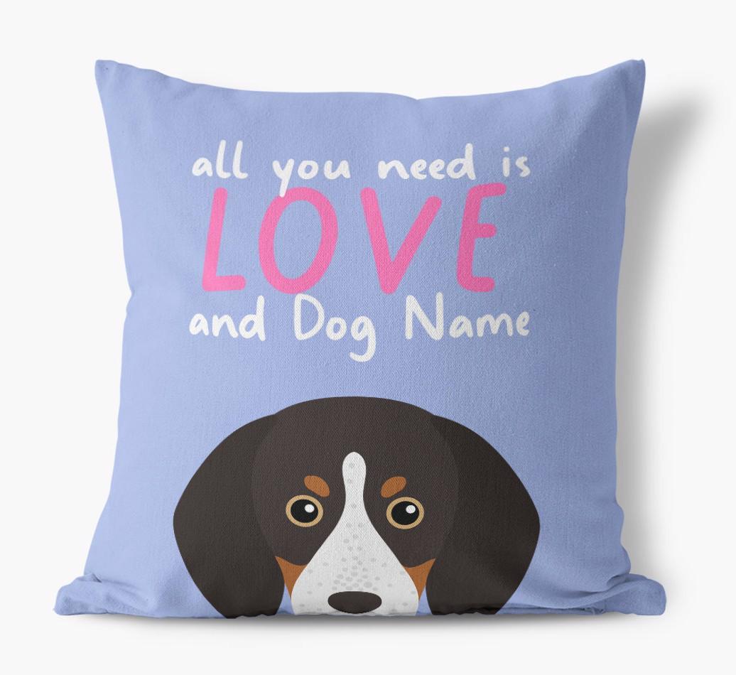 All You Need Is Love: Personalized {breedFullName} Canvas Pillow