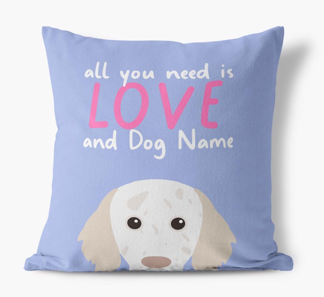 All You Need Is Love: Personalized {breedFullName} Canvas Pillow