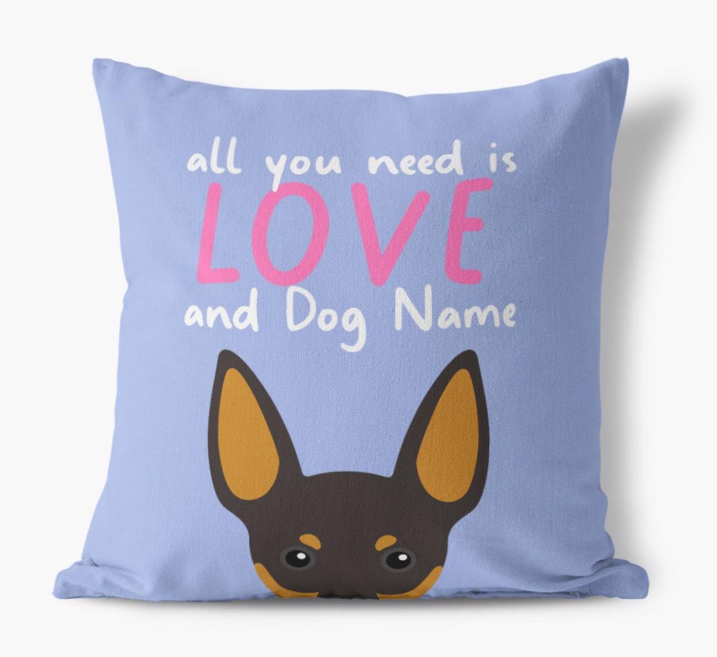 All You Need Is Love: Personalized {breedFullName} Canvas Pillow