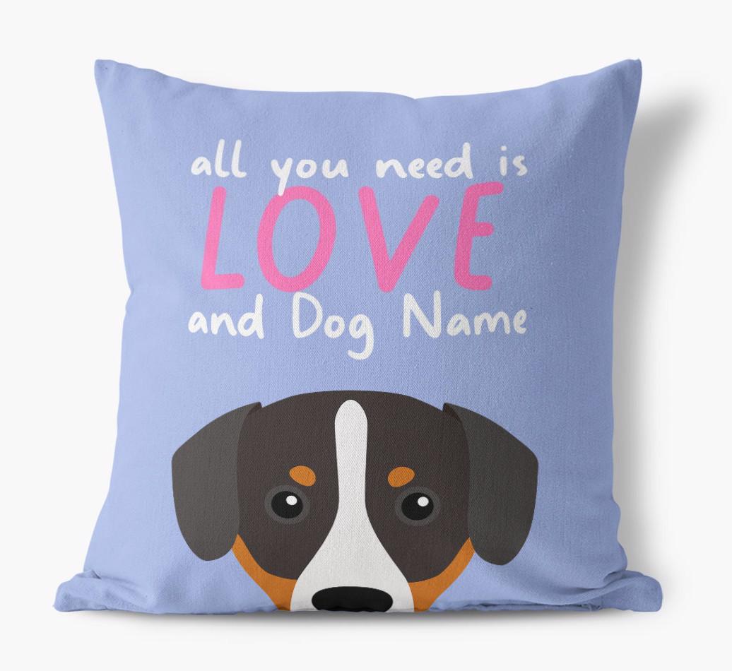 All You Need Is Love: Personalized {breedFullName} Canvas Pillow