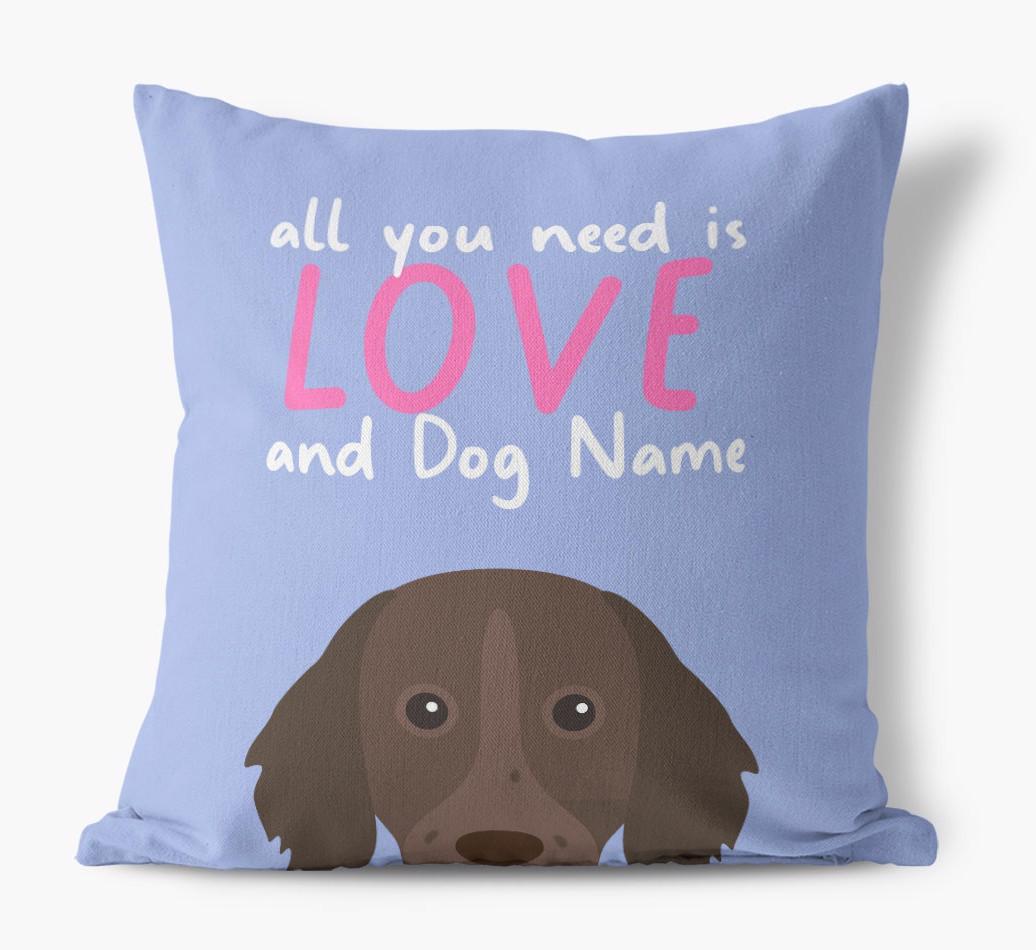All You Need Is Love: Personalized {breedFullName} Canvas Pillow