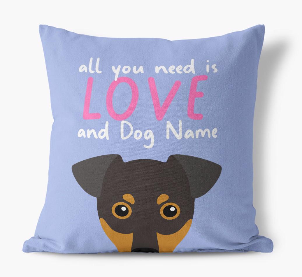 All You Need Is Love: Personalized {breedFullName} Canvas Pillow