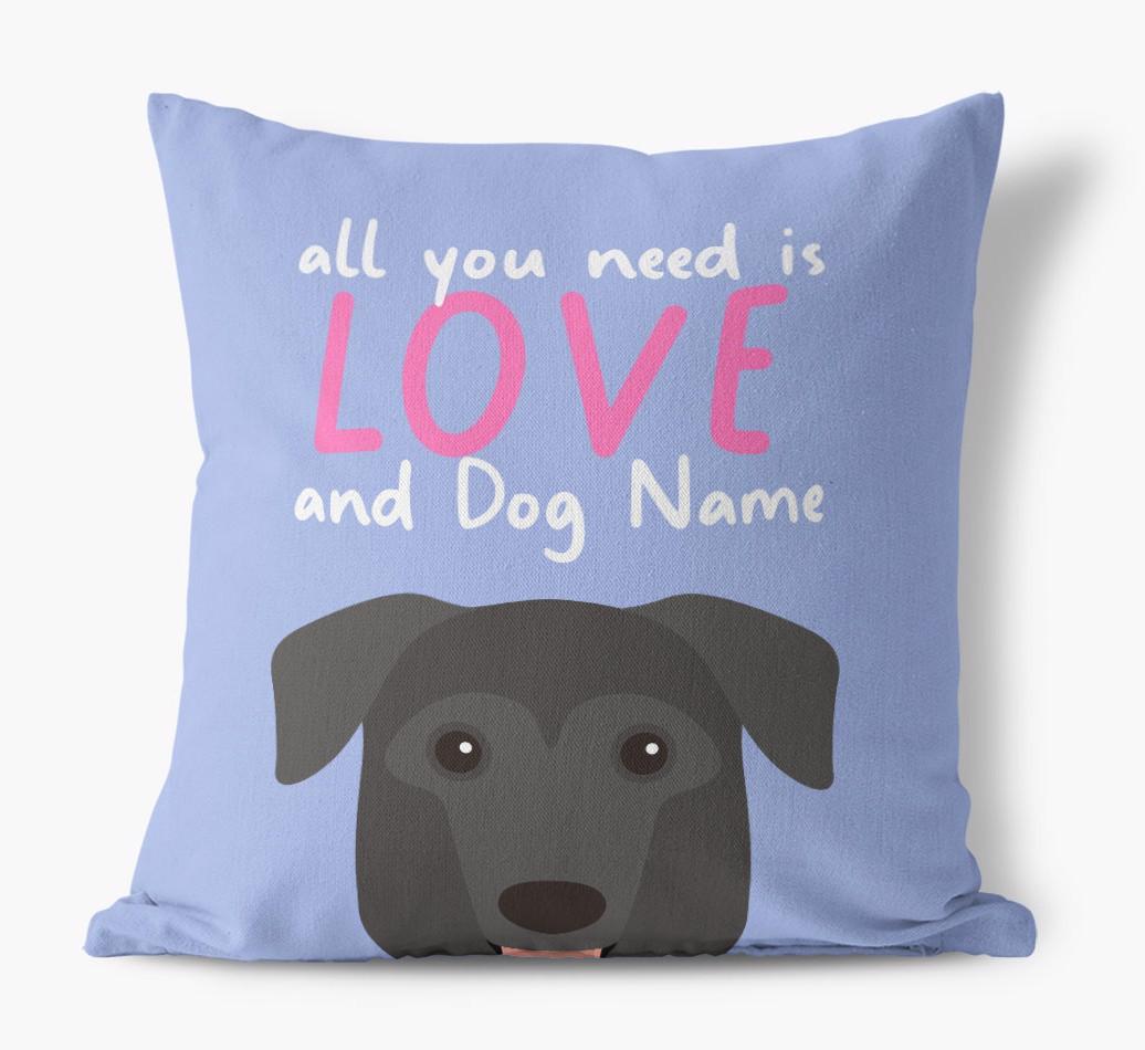 All You Need Is Love: Personalized {breedFullName} Canvas Pillow