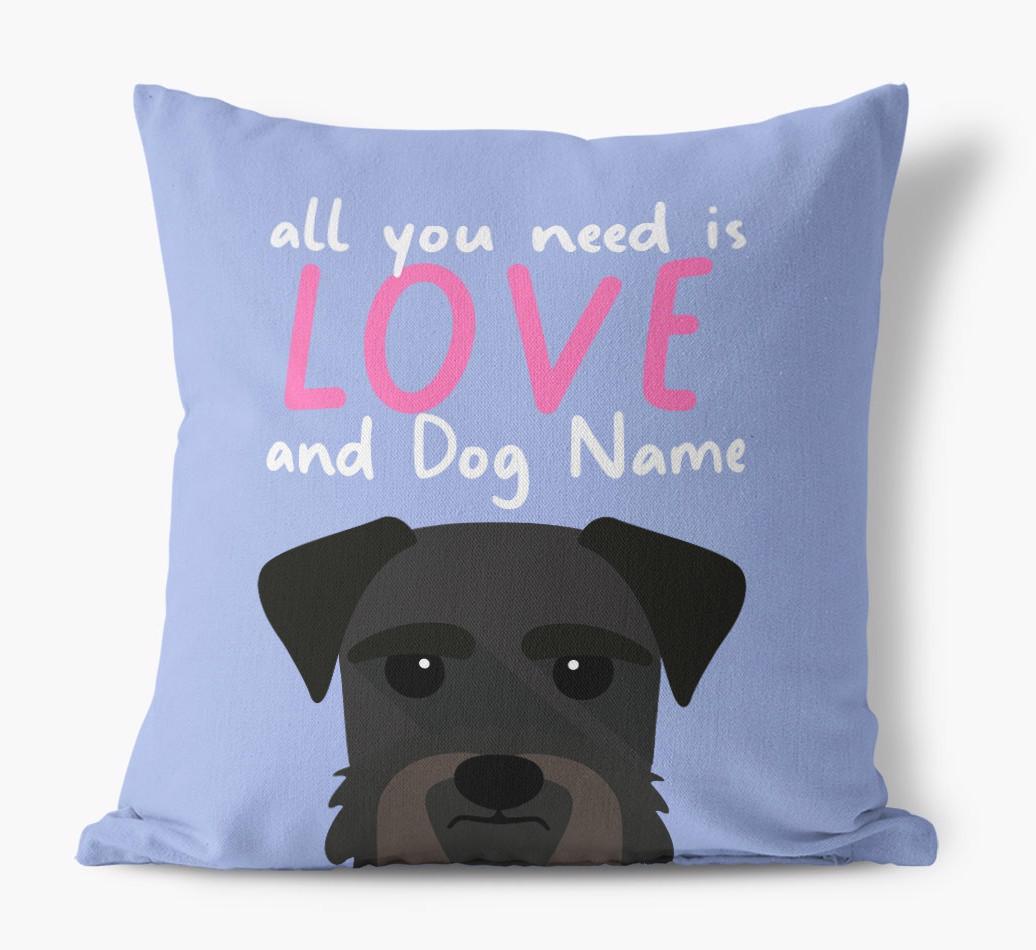 All You Need Is Love: Personalized {breedFullName} Canvas Pillow