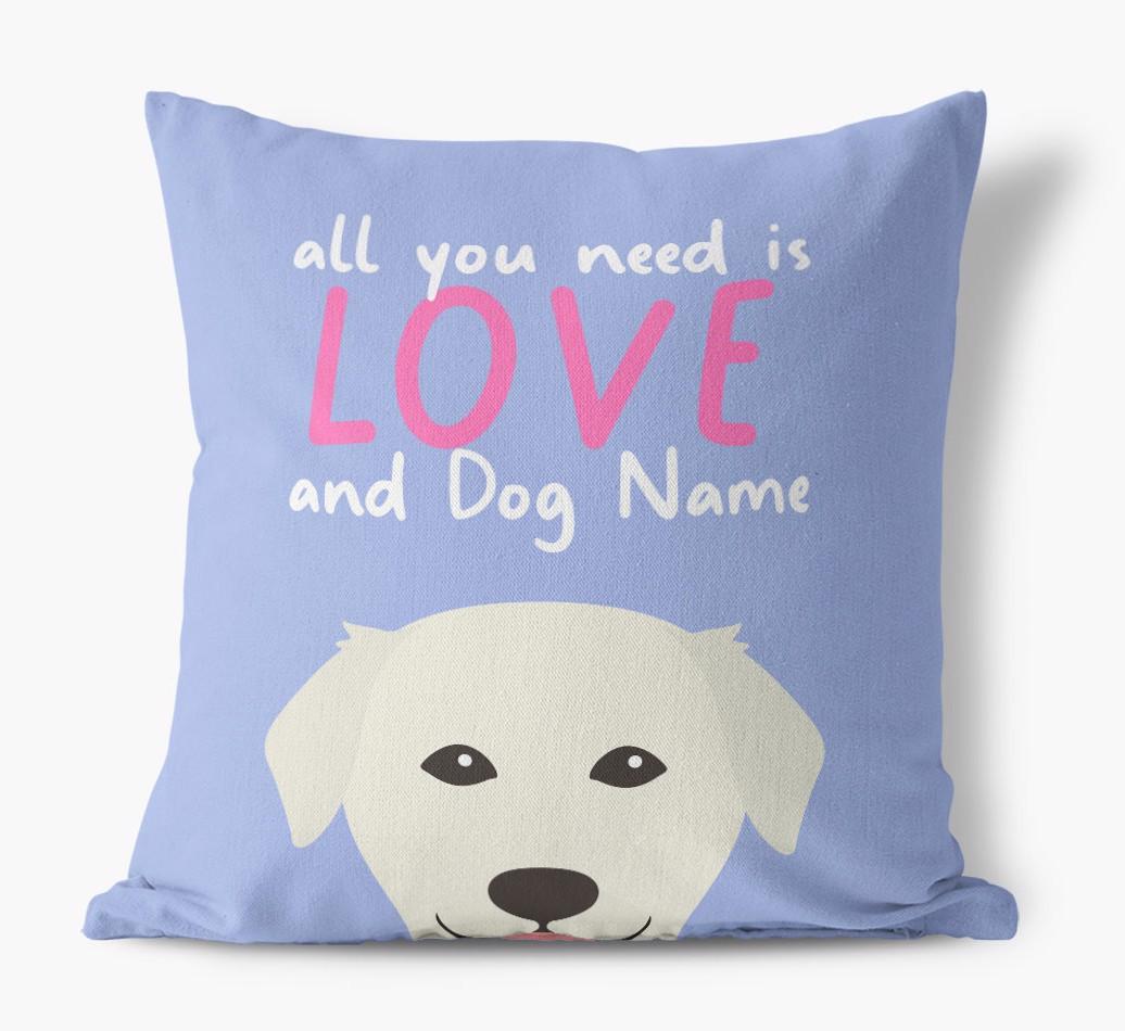All You Need Is Love: Personalized {breedFullName} Canvas Pillow