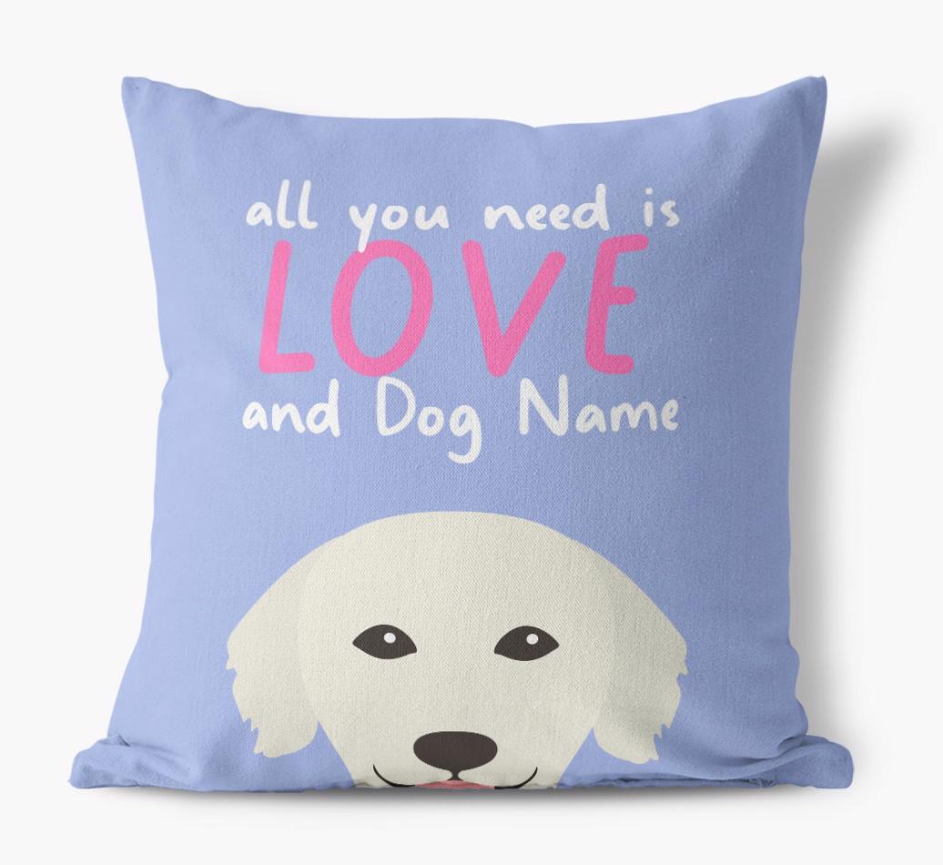 All You Need Is Love: Personalized {breedFullName} Canvas Pillow