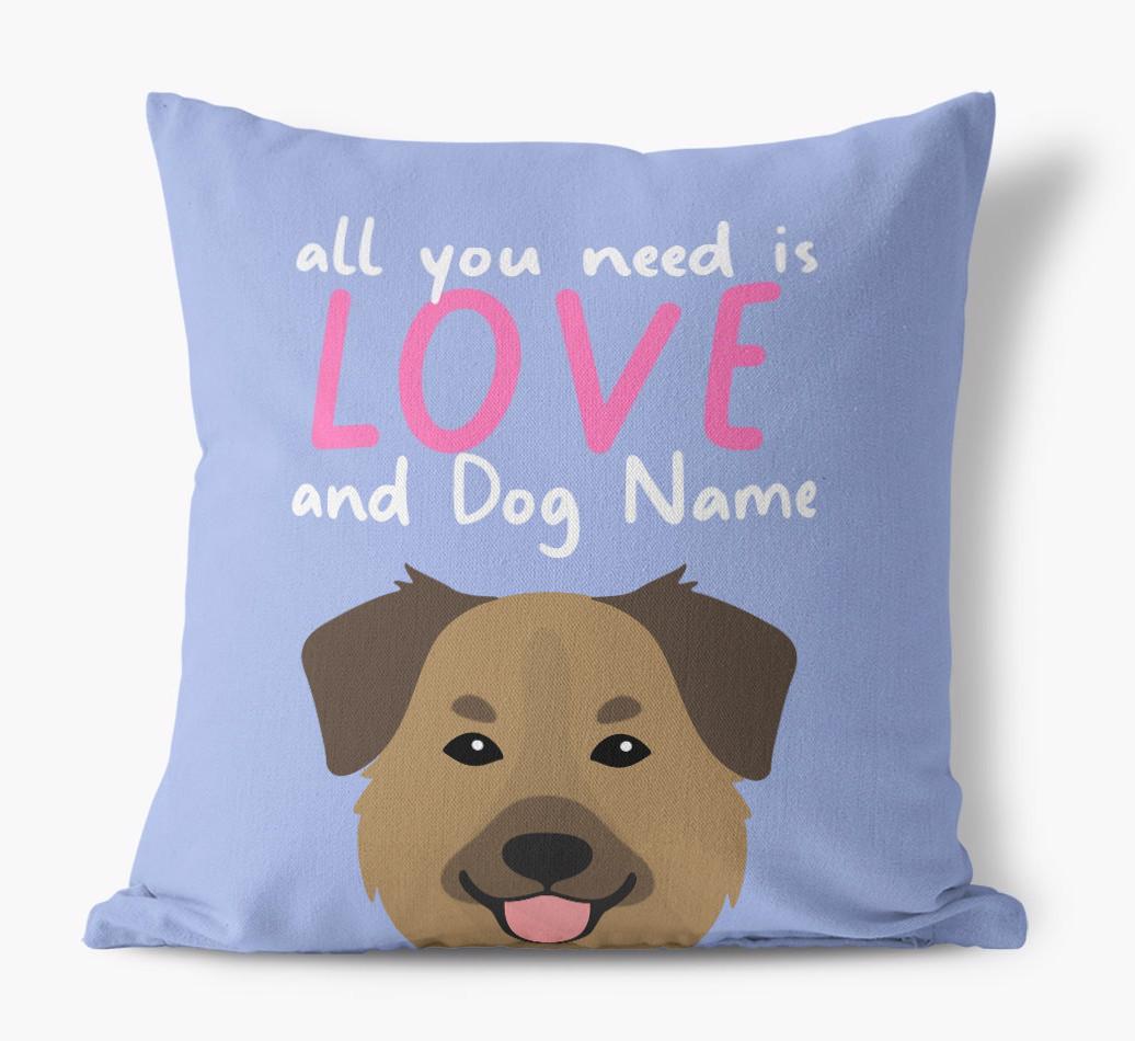 All You Need Is Love: Personalized {breedFullName} Canvas Pillow