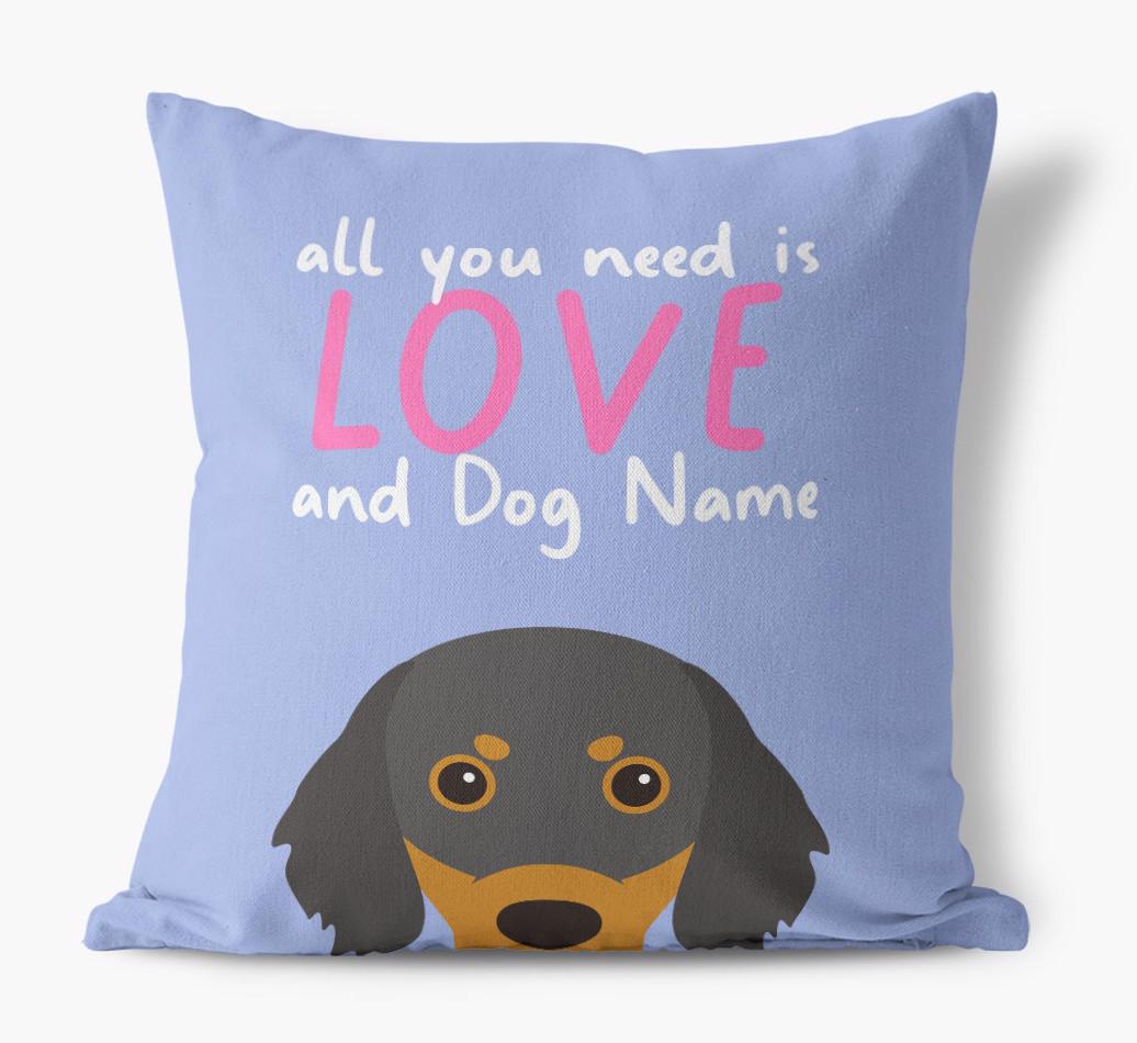 All You Need Is Love: Personalized {breedFullName} Canvas Pillow