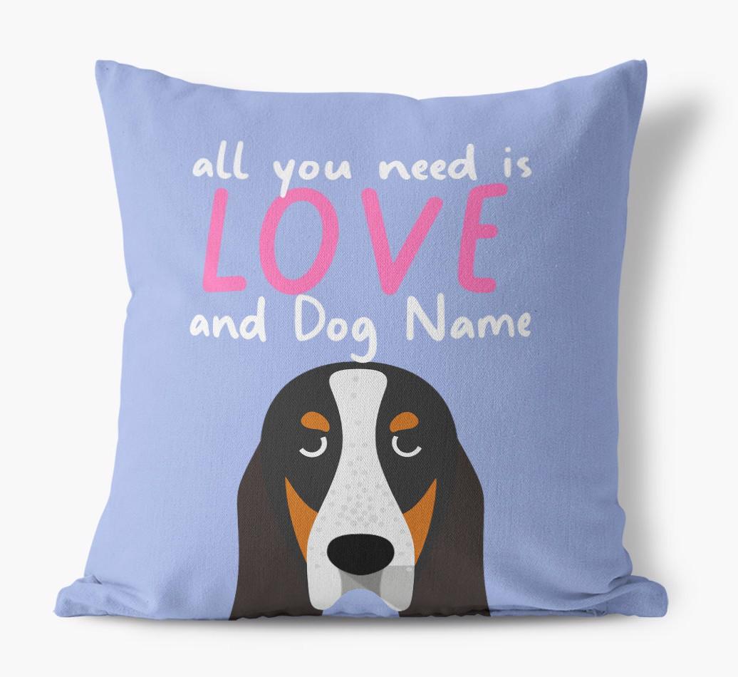 All You Need Is Love: Personalized {breedFullName} Canvas Pillow