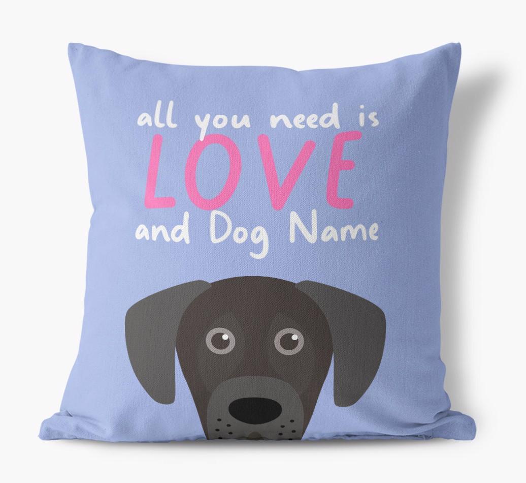 All You Need Is Love: Personalized {breedFullName} Canvas Pillow