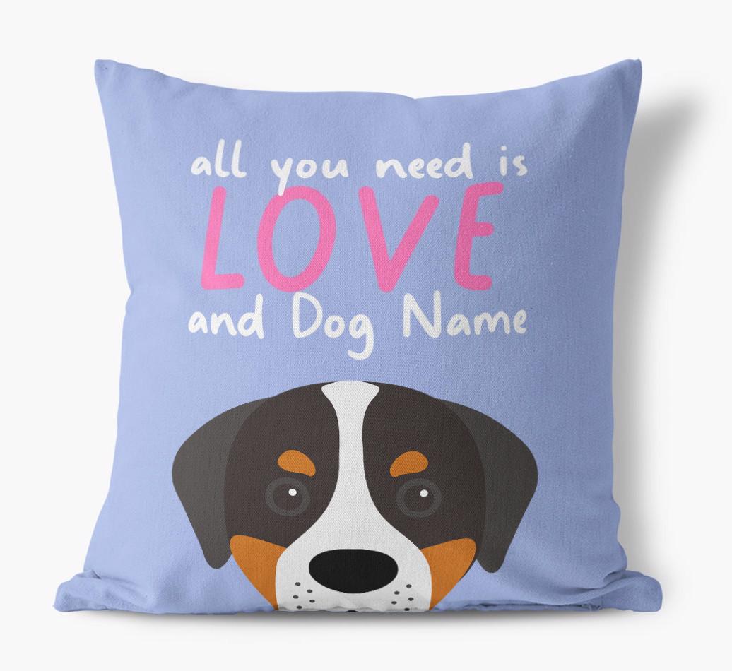 All You Need Is Love: Personalized {breedFullName} Canvas Pillow