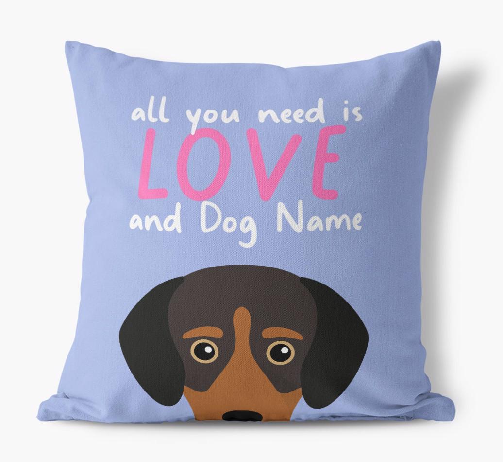 All You Need Is Love: Personalized {breedFullName} Canvas Pillow