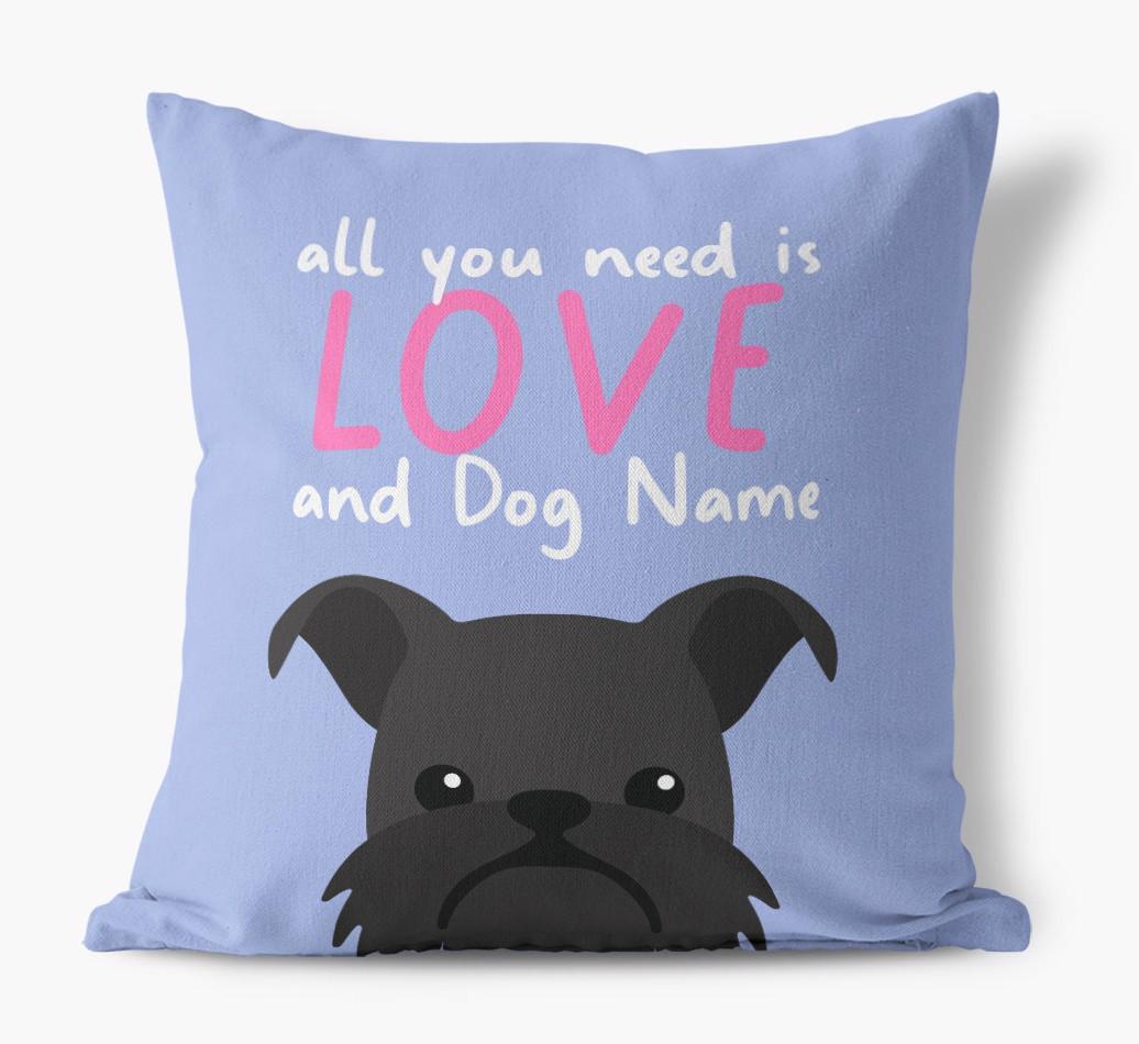 All You Need Is Love: Personalized {breedFullName} Canvas Pillow