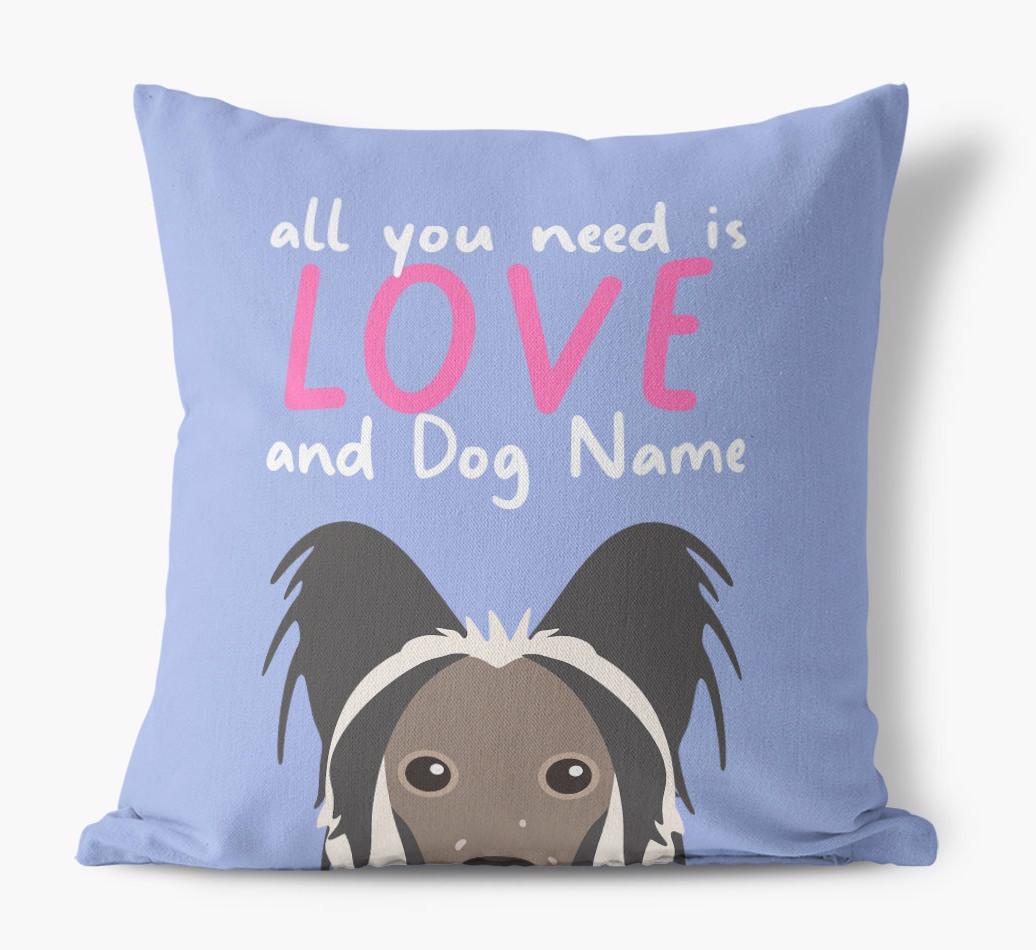 All You Need Is Love: Personalized {breedFullName} Canvas Pillow