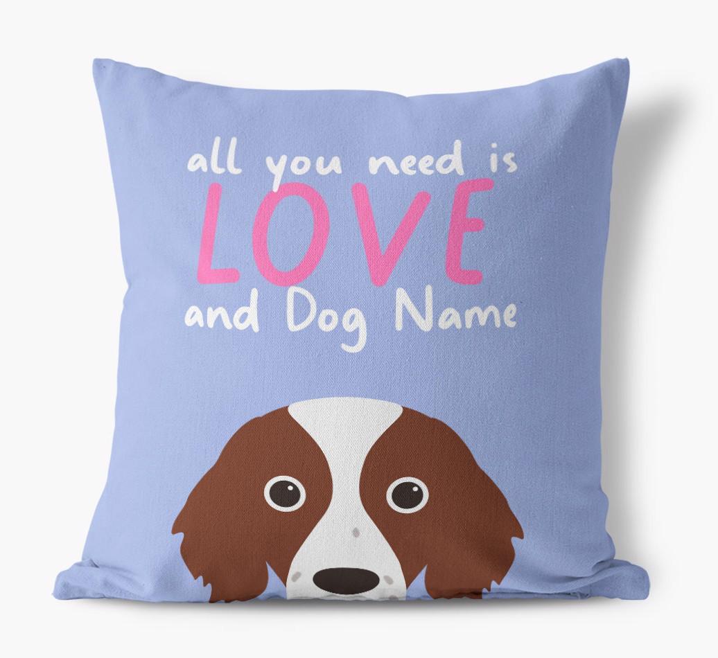 All You Need Is Love: Personalized {breedFullName} Canvas Pillow