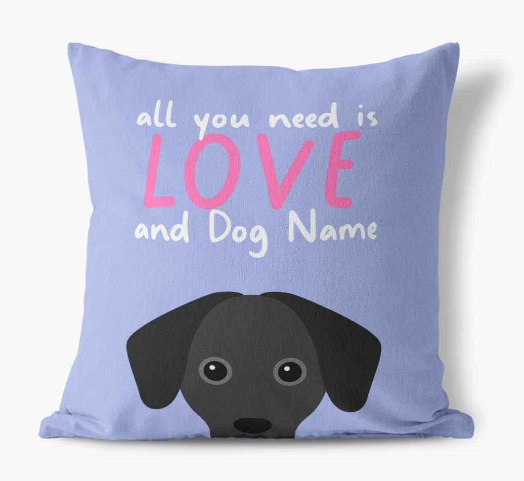 All You Need Is Love: Personalized {breedFullName} Canvas Pillow