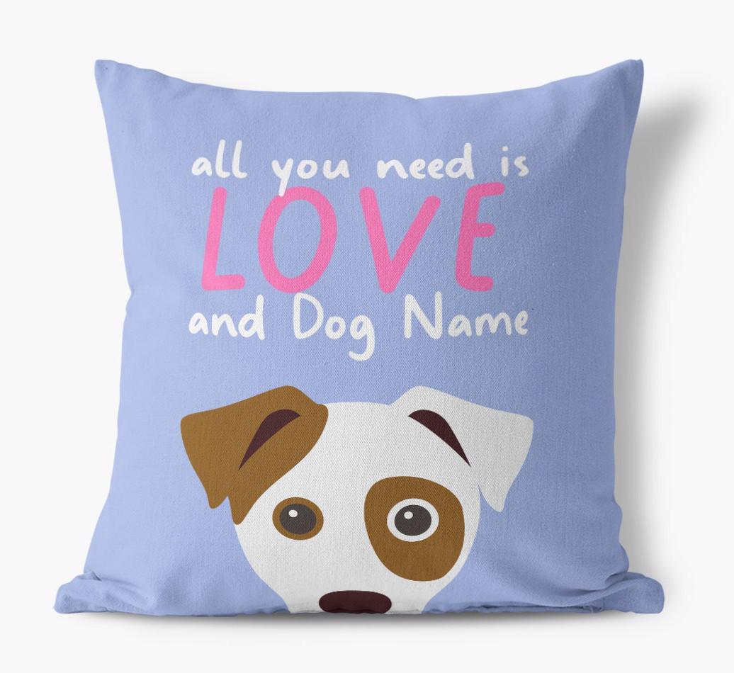 All You Need Is Love: Personalised {breedFullName} Canvas Cushion
