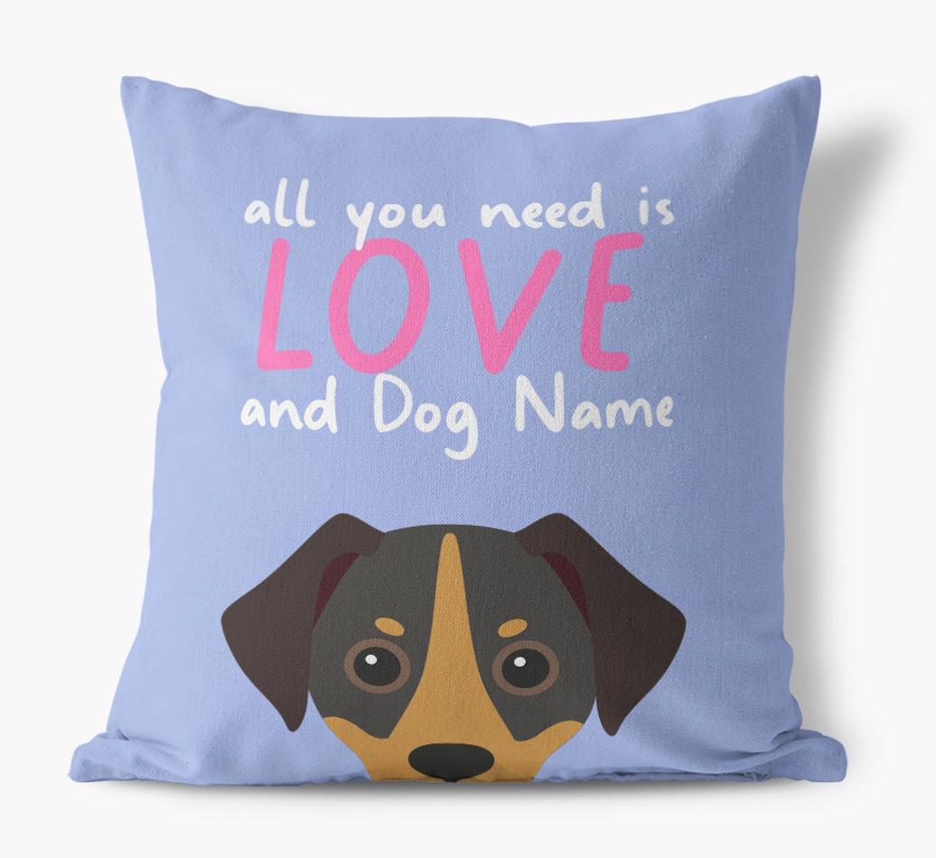 All You Need Is Love: Personalized {breedFullName} Canvas Pillow