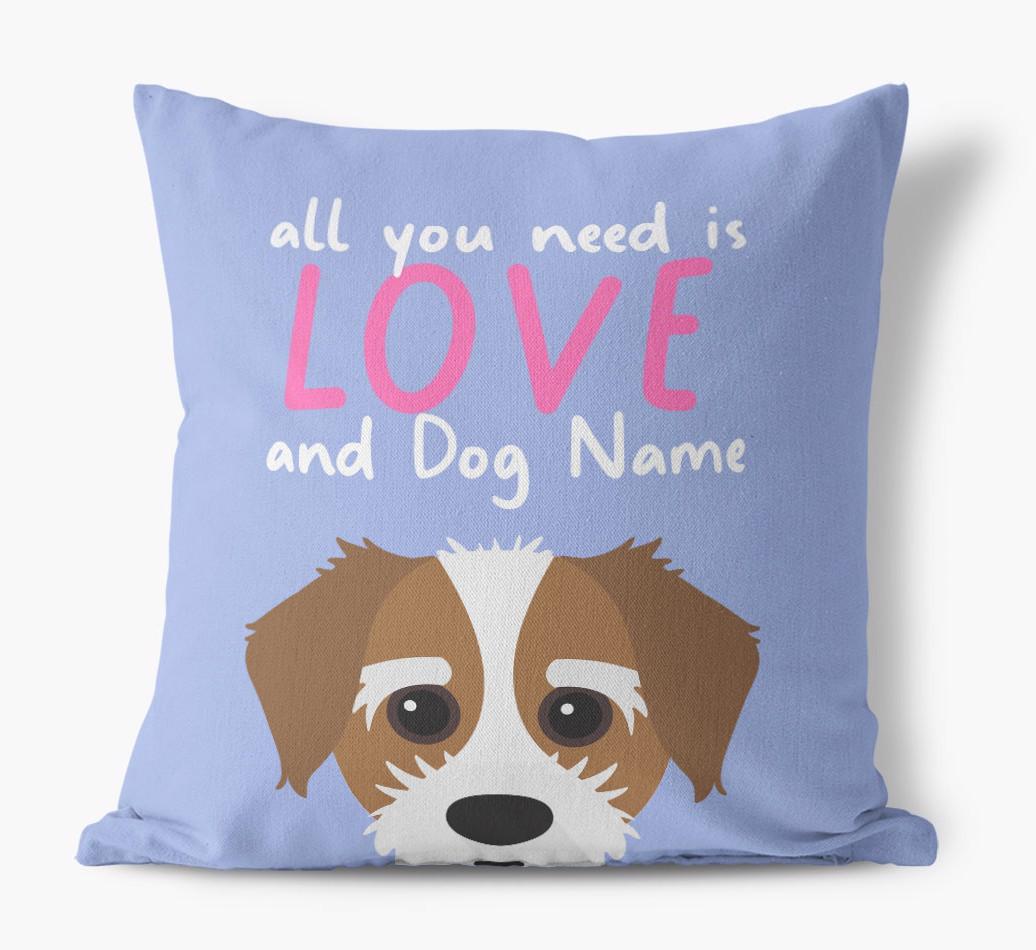 All You Need Is Love: Personalized {breedFullName} Canvas Pillow