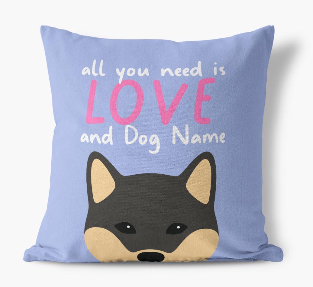 All You Need Is Love: Personalized {breedFullName} Canvas Pillow